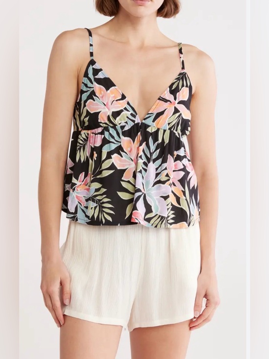 Billabong Tops - Billabong | Black Floral‎ Carefree Camisole XL